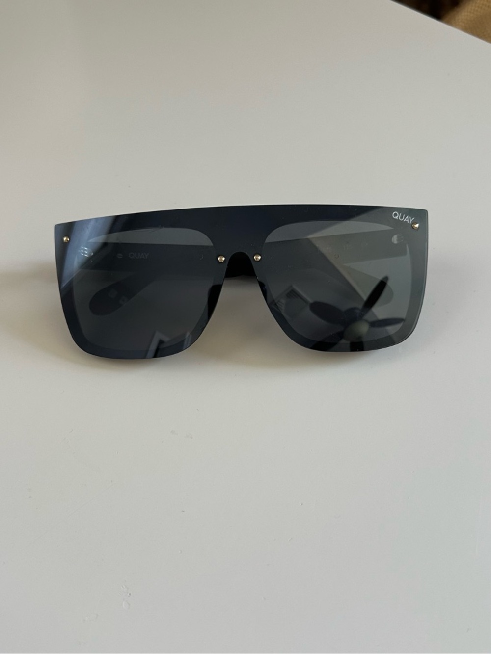 Quay Australia Black Shield Sunglasses